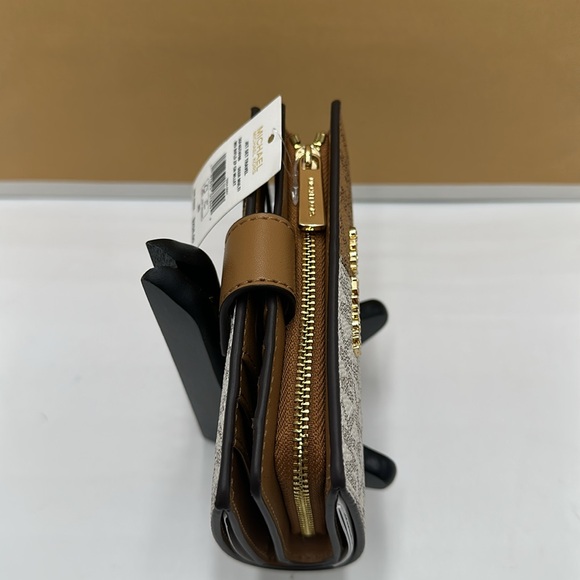 Michael Kors Medium Bifold Signature Logo Wallet Deer Multi Color - Picture 4 of 13